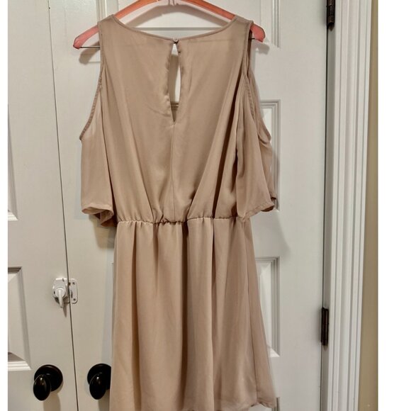 H&M Beige Cold Shoulder Dress – Size 12 - Picture 2 of 7